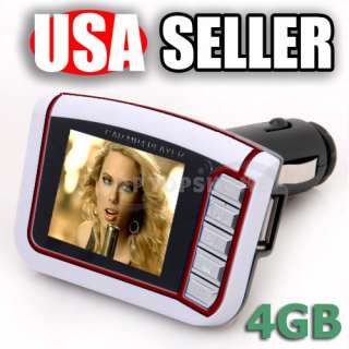   4GB 1.8 LCD Car  MP4 Player Wireless FM Transmitter White 4G USA