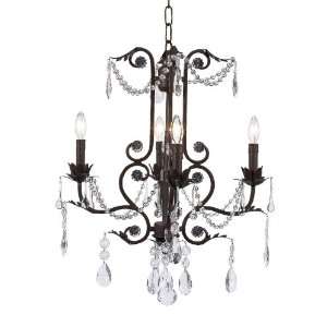  Jubilee Collection 4 Arm Valentino Chandelier   Mocha 