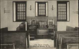 ISLES OF SHOALS NH Stone Church Interior c1910 PC  