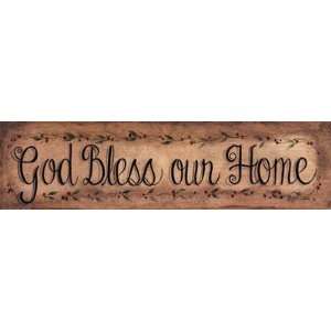   Bless Our Home Finest LAMINATED Print Gail Eads 30x8