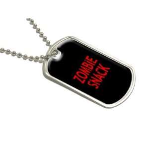  Zombie Snack   Military Dog Tag Luggage Keychain 
