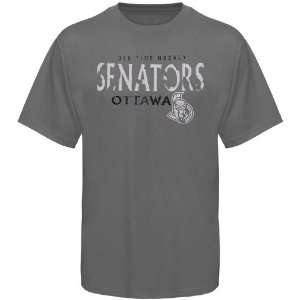   NHL Old Time Hockey Ottawa Senators Charcoal St. Croix T shirt Sports