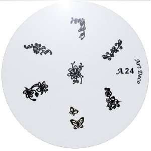  MoYou Nail Art Image Plate A24 including 7 nailart designs 