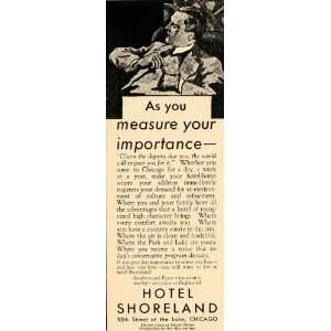 1931 Ad Hotel Shoreland Chicago Lodging Vacation Trip   Original Print 