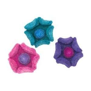  Feltworks Shapes Cup Flowers 3/Pkg 