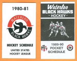 1980 81 Waterloo Black Hawks Hockey Schedule USHL  