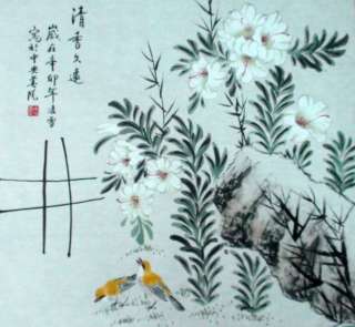 ORIENTAL ASIAN ART CHINESE PAINTING birds,flowers  