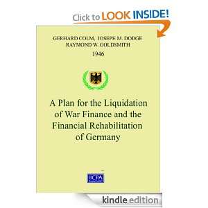 Plan for the Liquidation of War Finance and the Financial 