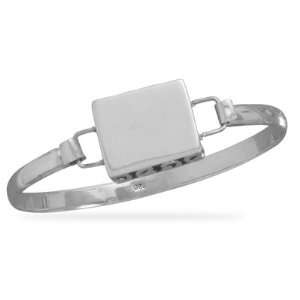  Jewelry Locker Rectangular Engravable Bangle with Designed 