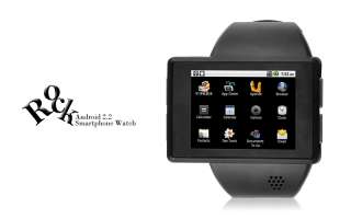 Rock   Android 2.2 Smartphone Watch GSM Wi Fi 8GB Micro SD 2MP Camera 