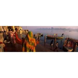  Boats in a River, Yamuna River, Vrindavan, Mathura 