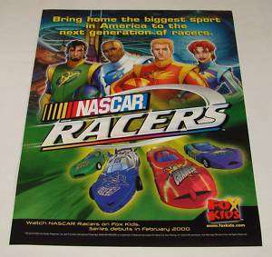 1999 Fox Kids cartoon ad ~ NASCAR RACERS  