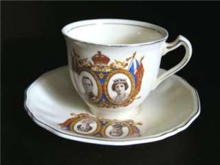 1939 KING GEORGE VI & QE CANADA VISIT CUP AND SAUCER  