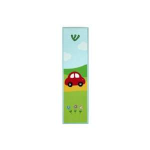  Childs Mezuzah of Wood Painted with a Bright Red Car 