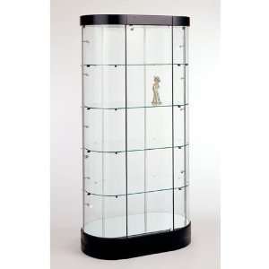  Tecno Display Glass Oval Tower Display Case   GL122   X 