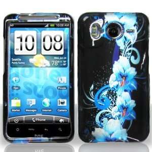  HTC Inspire 4G Blue Flower Case Cover Protector (free ESD 