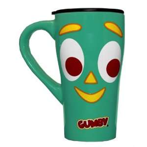  Gumby Face Cartoon Ceramic Travel Mug With Lid Kitchen 