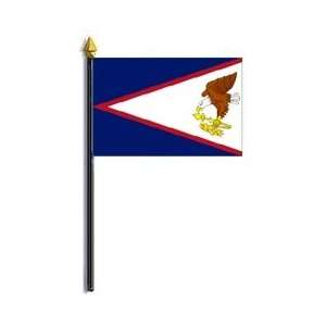  American Samoa Flag Rayon On Staff 4 in. x 6 in.
