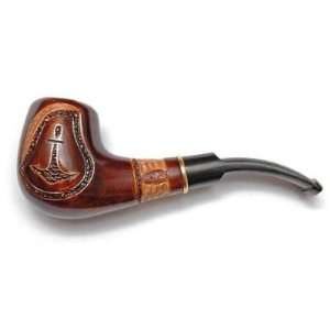 Tobacco Smoking Pipe Anchor Inlaid Hand Carved Rare Collectable Plus 