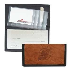  New Jersey Devils Leather/Nylon Embossed Checkbook Cover 