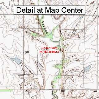  USGS Topographic Quadrangle Map   Cedar Point, Kansas 