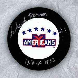  CHUCK RAYNER Brooklyn Americans SIGNED WHA Puck Sports 
