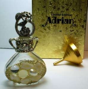 Adrian Mini Jeannie Silvertone Jeweled Fragrance Bottle  