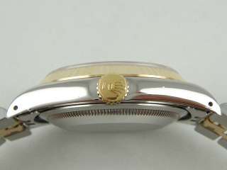 Authentic Rolex 16233 Mens Datejust Diamonds Dial /Bezel YG/SS Watch 