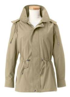    TravelSmith Womens Anorak Rain Jacket Beige Small Petite Clothing