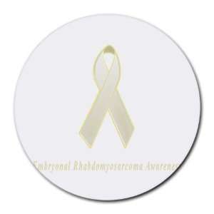  Embryonal Rhabdomyosarcoma Awareness Ribbon Round Mouse 