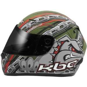  KBC VR 1X Bulldog Full Face Helmet Large  Green 