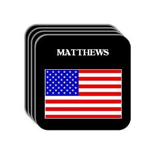  US Flag   Matthews, North Carolina (NC) Set of 4 Mini 