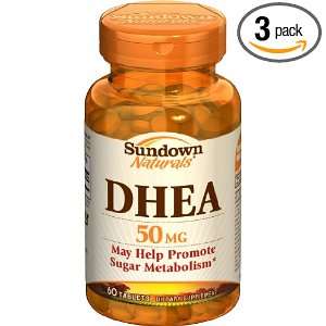  Sundown DHEA Energy Enhance Dietary Supplement Tablets, 50 