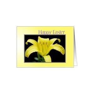  Happy Easter Lily, yellow lily Card Health & Personal 