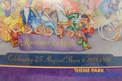 Walt Disney World 25th Anniversary Unused Valid Passport Park Ticket 