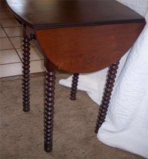 Early 1800s Walnut Dropleaf Slab Top Work Table  