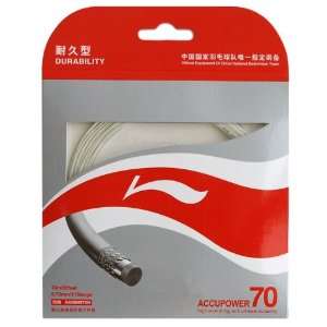  Li Ning Accupower 70 Badminton Strings [White] Sports 