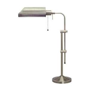  Brushed Steel Adjustable Pole Pharmacy Metal Table Lamp 