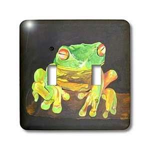 Taiche Acrylic Art   Animal Tree Frog   Light Switch Covers   double 