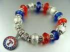 Texas Rangers Team Logo Medallion Beads 21 Long