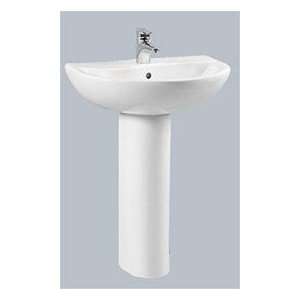  Corina Pedestal Sink   4 Centers   White