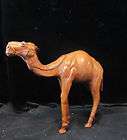 1of 2 Vintage Leather African Camel figurine statue decor sculpture 