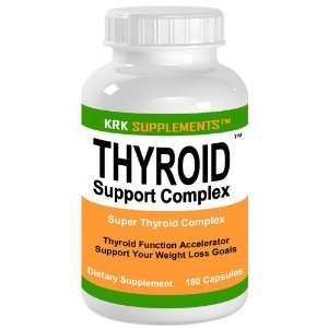 Thyroid Support Complex 180 Capsules Garcinia Cambogia KRK SUPPLEMENTS 
