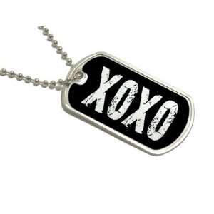  XOXO   Military Dog Tag Keychain Automotive