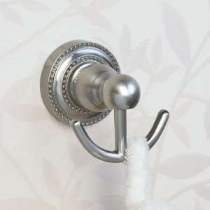  Farber Collection Double Robe Hook   Brushed Nickel
