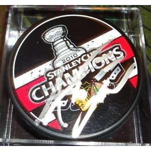  Andrew Ladd Autographed Hockey Puck   * * STANLEY cup W 