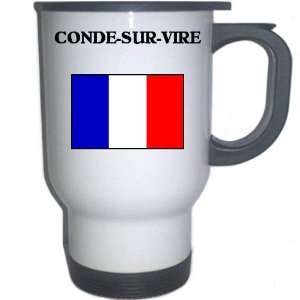  France   CONDE SUR VIRE White Stainless Steel Mug 