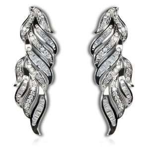  I Lovette Isis Bridal Collection CZ Angel Wing Earrings Jewelry
