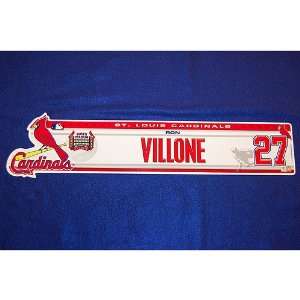  St. Louis Cardinals Ron Villone 2008 Locker Nameplate 