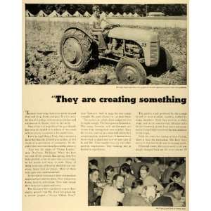   Legion Trade School Dearborn Michigan Tractor Farm   Original Print Ad